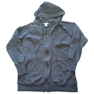 MOTHERHOOD‎ MATERNITY BLACK FULL ZIP HOODIE SIZE M |N1